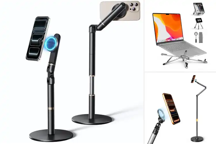 Detailed view of Best Adjustable Angle Stand With Magnetic Support