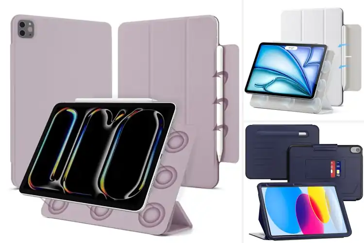 Detailed view of Best Auto Wake Sleep Case With Magnetic Stand