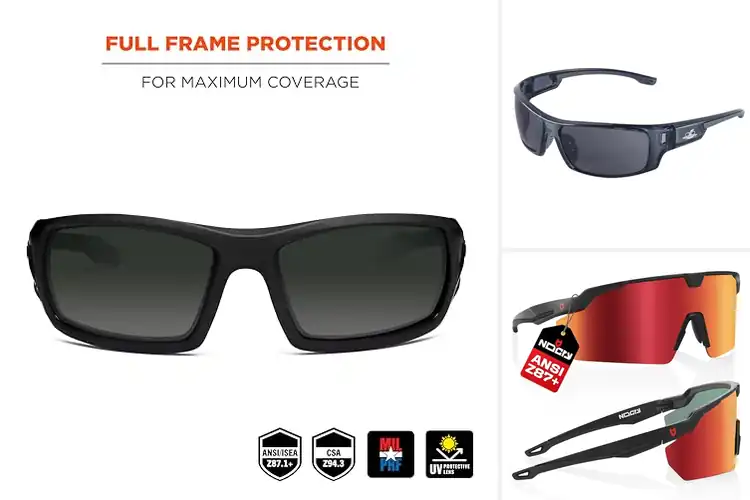 Detailed view of Best Impact-Resistant Safety Sunglasses