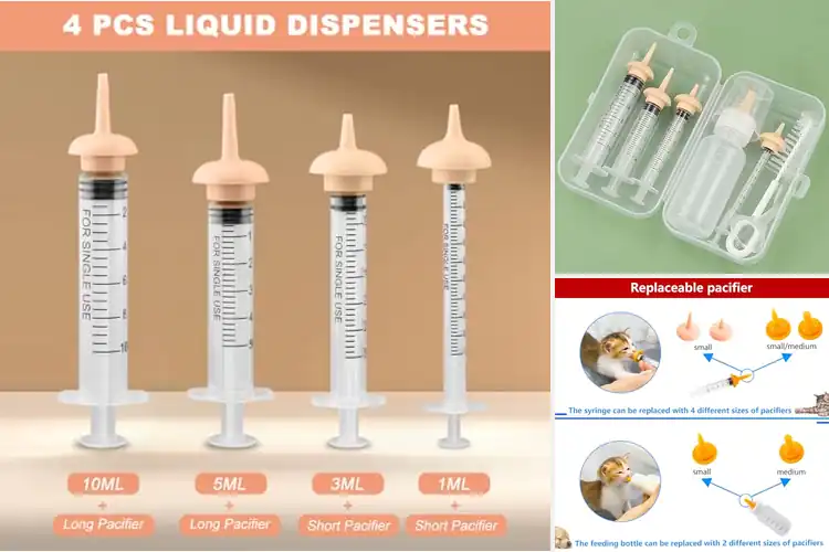 Detailed view of Best Kitten Nipple With Syringes Set