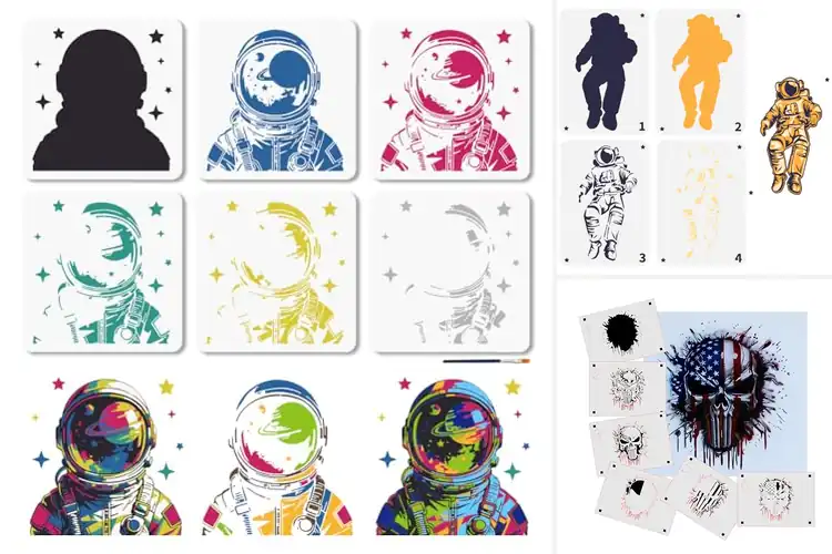 Detailed view of Best Multi-Layer Stencils for Stunning, Detailed Art Designs