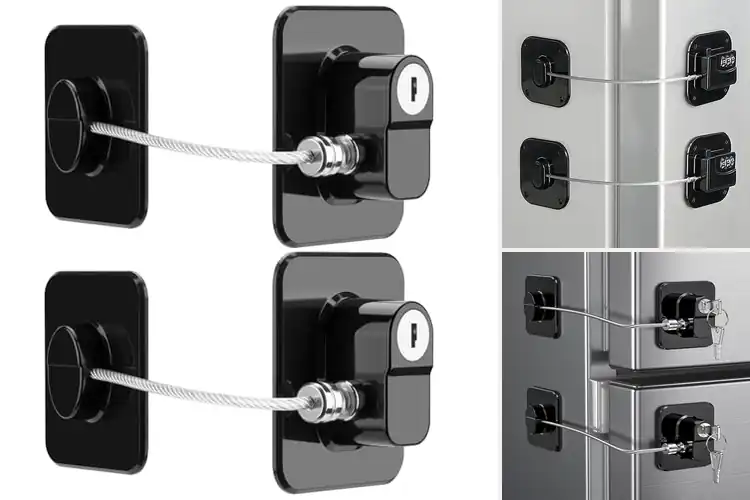Detailed view of Best No Drill Fridge Locks for Secure Snacks & Quick Access