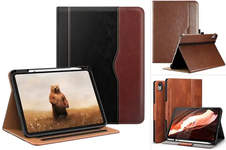 Detailed view of Best PU Leather iPad Case 11th 10th Gen