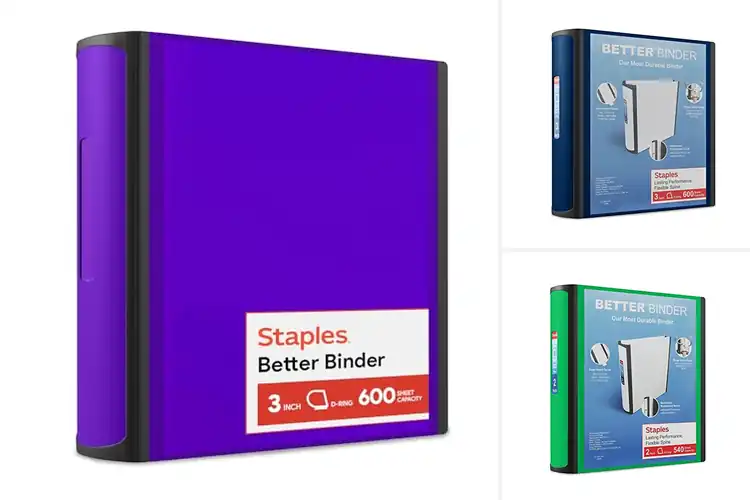 Detailed view of Best Staples Brand Binders