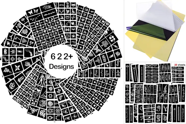 Detailed view of Best Temporary Body Art Stencil Papers